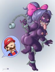 chain_chomp female lady_machoke mario mario_(series) nintendo tagme