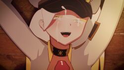 1boy 1girls 3d animated big_breasts blonde_hair breasts cum_on_face doggy_style evrio female kaliethva male mp4 oc paizuri pulling_hair sound titjob video