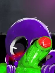 balls big_penis blind blush bodily_fluids buddy cum cum_inside cum_on_body drooling female green_(rainbow_friends) green_skin lux_ky male pov purple_(rainbow_friends) purple_body rainbow_friends roblox roblox_game saliva self_upload sex sweat tears thrusting_into_mouth trusting