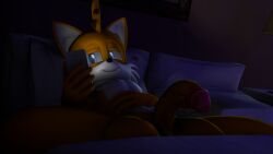 16:9 anthro big_penis canid canine cellphone fox genitals hi_res male mammal neotaurus nude penis phone sega solo sonic_(series) sonic_the_hedgehog_(series) tails tails_the_fox widescreen