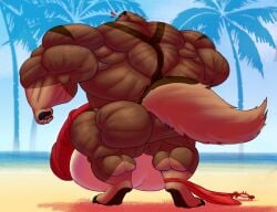 abs beach biceps bigstories furry gay hyper hyper_balls hyper_genitalia hyper_penis hyper_testicles male male_focus male_only muscle muscles muscular muscular_arms muscular_ass muscular_back muscular_legs muscular_male muscular_thighs nipples pecs silverstag veins veiny_penis