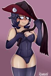 1girls black_hair brawlhalla breasts brown_eyes clothed clothing dark_hair diana_(brawlhalla) female female_only happy happy_female hat legs scantily_clad shado3 short_hair smile tagme video_game_character video_games whip white_body