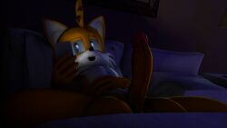 16:9 anthro big_penis canid canine cellphone fox genitals hi_res male mammal neotaurus nude penis phone sega solo sonic_(series) sonic_the_hedgehog_(series) tails tails_the_fox widescreen