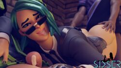 envoy_(fortnite) fade_(fortnite) female fortnite fortnite:_battle_royale looking_over_eyewear looking_over_glasses looking_over_sunglasses male/female mezmer sixser sunglasses tinted_eyewear unseen_male_face