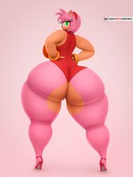 1girls 3d amy_rose anthro ass big_ass big_butt bubble_ass bubble_butt high_heels huge_ass huge_butt sideass someshittysketches sonic_(series) thick_ass thick_thighs