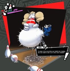 ahe_gao alternate_version_available ann_takamaki atlus belly_inflation big_belly big_penis blonde_hair blue_eyes blush blush_lines bowling_ball bowling_pin bowling_pins cum cum_in_ass cum_inside cum_leaking cumflation cumming cumming_inside darkhatboy english english_text eyes_rolled_back eyes_rolling_back fuckable_pin glove hairclip horny_blue_bowlingball hp_bar huge_hand inflated_belly inflation mask mouth_full_of_cum penis penis_in_ass persona persona_5 sex sex_from_behind text text_box transformation transformation_sequence twintails white_glove wyer_bowling wyer_bowling_(meme)