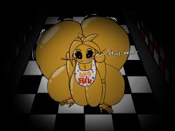 absurd_res animatronic anthro areola ass avian beakless bedroom_eyes bent_over bib big_breasts big_butt bird black_sclera blonde_hair blush blush_stickers breasts chicken ellipsis english_text female five_nights_at_freddy's five_nights_at_freddy's_2 galliform gallus_(genus) hair hi_res huge_breasts huge_butt hyper hyper_breasts hyper_butt machine narrowed_eyes non-mammal_breasts nude one_cryptid orange_areola phasianid profanity robot scottgames seductive smile solo text toy_chica_(fnaf) toy_chica_(love_taste) valentine_(artist) white_eyes yellow_body