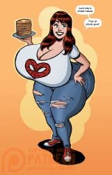 1girls ass bbw big_ass big_breasts breasts bubble_butt cleavage fat female huge_breasts large_breasts marvel marvel_comics mary_jane_watson overweight overweight_female red_hair sidkid44 straight_hair text thick_thighs wide_hips