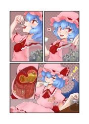 bulge clothing death digestion digestion_noises fatal_vore giantess human mass_vore oral_vore remilia_scarlet screaming selenium1701 stomach_noises touhou unwilling_prey vampire vore