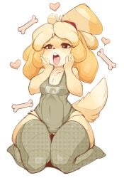 1girls 2016 ahe_gao animal_crossing animal_ear animal_ears animal_humanoid anthro anthrofied bare_legs between_legs bone breasts buckteeth canid canine canis cartoon_bone child_bearing_hips cleavage clothing curvaceous curvy curvy_figure domestic_dog drooling female female_only full_body fur furry green_legwear green_swimsuit hands_on_own_face heart highleg highleg_swimsuit isabelle_(animal_crossing) kneeling leaf mammal nintendo one-piece_swimsuit open_mouth ponytail school_swimsuit seiza shih_tzu simple_background sitting slugbox small_breasts solo solo_female solo_focus stockings swimsuit swimwear thick_thighs thigh_gap thighhighs thighs tongue toy_dog upper_teeth video_games voluptuous white_background wide_hips yellow_body