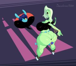 1boy 1girls 5_fingers alien alien_humanoid anthro artist_name ass ass_cleavage big_ass big_breasts big_penis blue_body blue_hair bottomwear breasts butt_crack clothed clothing daredemon7000 disney duo erection eyebrow_through_hair eyebrows female fingers footwear genitals green_body hair hi_res huge_ass huge_breasts huge_cock huge_penis humanoid humanoid_on_anthro humanoid_pointy_ears interspecies lagomorph larger_female leporid long_hair lord_dominator male male/female mammal narrowed_eyes nude one_eye_closed penis rabbit red_sclera relle sex size_difference skimpy small_but_hung smaller_male smile socks thick_thighs thong translucent translucent_hair underwear wander_over_yonder white_hair wide_hips