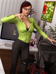 3d bra clothes computer desk glasses sydgrl3d