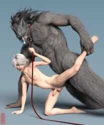 2022 2boys 3d_(artwork) anal anal_sex anthro athletic athletic_male balls biceps biped blaidd_(elden_ring) canid canine canis claws closed_eyes crossover cum cum_in_ass cum_inside digital_media_(artwork) doggy_style duo elden_ring erection femboy final_fantasy final_fantasy_xii final_fantasy_xiii from_behind_position fromsoftware fur genitals girly grey_body grey_fur hair hi_res hope_estheim human human_on_anthro humanoid_genitalia interspecies leash leash_pull leg_grab long_hair male_only mammal mane muscular muscular_anthro muscular_male navel nipples nude pecs penetration penis raised_leg sex short_hair simple_background square_enix stomach_bulge teeth ugnaughtsden video_games white_hair wolf yaoi