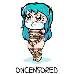 anime bondage female gagged kawaii lum oncensored over_the_mouth_gag tied_up urusei_yatsura