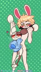 anthro duo female five_nights_at_freddy's grabbing_both_ears hi_res lagomorph leporid male male/female mammal penetration pulling_ears rabbit scottgames soulcentinel vaginal_penetration vanny_(fnaf) video_games young young_version