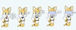 anthro blindfold blush bondage bound canid canine clothing collar fox gag hi_res male mammal restraints rope rope_bondage sega sequence sex_toy shy solo sonic_(series) sonic_the_hedgehog_(series) submissive submissive_male tails tape tape_gag underwear vibrator zxc14