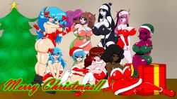 11girls b3_gf_(blazethewolf55) bow bow_on_head box carol_(bbpanzu) christmas christmas_clothing christmas_hat christmas_outfit christmas_tree female female_boyfriend_(friday_night_funkin) female_only friday_night_fever friday_night_funkin friday_night_funkin_(b3_mod) friday_night_funkin_(minus_mod) friday_night_funkin_mod friday_night_funkin_soft girlfriend_(friday_night_funkin) huge_ass huge_breasts kaity_xml_(mizanploz) mid-fight_masses minus_gf_(iagoanims) multiple_girls newgrounds nusky ponytail sarvente_(dokki.doodlez) shaya_dearest sky_(friday_night_funkin) skyblue skyverse soft_gf taki_(fevertown) thick thick_ass thick_thighs tree xml_xrossover(artist)