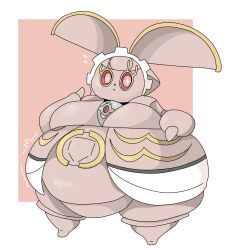 big_breasts breasts fat featureless_breasts female huge_belly legendary_pokémon m0olns magearna nintendo noah_barnett pokémon_(species) pokemon thick_thighs video_games wide_hips