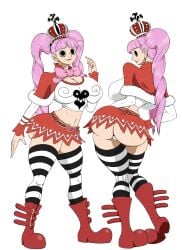 ass big_ass big_breasts big_butt boots breasts bubble_ass bubble_butt chadmare crown eyelashes fat_ass fat_butt female female_only large_ass large_breasts large_butt lipstick lolita_fashion long_sleeves looking_at_viewer looking_back one_piece panties perona pink_hair round_ass round_butt skirt stockings striped_stockings thick_ass thick_thighs tight_shirt top_heavy twintails upskirt wide_hips