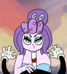 cala_maria cuphead cuphead_(game) fellatio female lowres penis pov pov_eye_contact unknown_artist