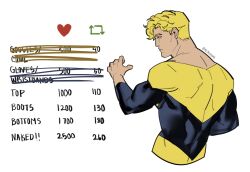 back_muscles booster_gold dc english_text male male_only melonnabab michael_carter muscles muscular muscular_male strip_game superhero