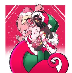 cherri_bomb_(hazbin_hotel) christmas_outfit creampie hazbin_hotel red_sclera sir_pentious_(hazbin_hotel) tagme wayward_martian white_body