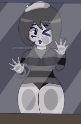 big_breasts big_butt brawl_stars cosblueart lola_(brawl_stars) pussy thighs thighs_on_glass thong