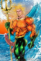 aquaman aquaman_(series) arthur_curry big_cock big_penis boner dc dc_comics erect_penis erection hard_on huge_cock justthemeat/meat2go long_hair looking_at_viewer male male_only muscles muscular muscular_male precum precum_drip superhero veiny_penis water