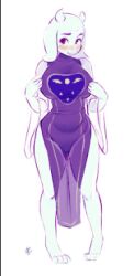 1girls 2d big_breasts female lizombie small_image solo tagme toriel undertale undertale_(series)