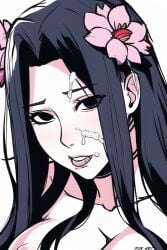 ai_generated breasts cum flower_in_hair mikoto_uchiha milf nai_diffusion naruto naruto_(series) ptx-art stable_diffusion third-party_edit uchiha_mikoto