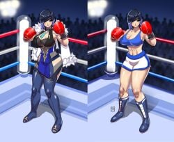 1girls 2022 artist_name athletic athletic_female big_breasts boxer boxing boxing_gloves boxing_ring breasts busty eyebrows eyelashes eyes female female_focus fighter fit fit_female genshin_impact gloves hair hips human legs light-skinned_female light_skin lips red_boxing_gloves red_gloves thick thick_legs thick_thighs thighs toned toned_female voluptuous watermark wide_hips yelan_(genshin_impact)