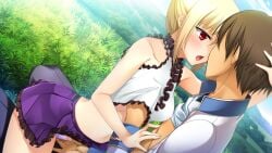 blonde_hair breasts kissing koihime†_(series) luís_erica_frois nitta_kensuke red_eyes sengoku_koihime_x sengoku_koihime_~otome_kenran_sengoku_emaki~ wet