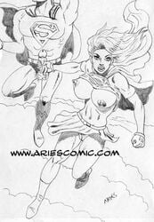 aries_(artist) clark_kent dc female male supergirl superman