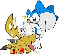 anal anal_sex anthro breasts cum cum_in_ass cum_inside cum_on_floor cum_while_penetrated cumshot dickgirl fur furry futa_on_male futanari herm herm_on_male intersex male nintendo nipples pachirisu pikachu pokémon_(species) pokemon rape roy_mccloud video_games