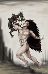 artist_request cog dragon_ball dragon_ball_z fighting male male_only nude raditz tagme