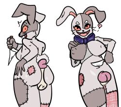 breasts bunny buttjob costume disembodied_penis five_nights_at_freddy's five_nights_at_freddy's:_security_breach fnaf frottage human humanoid_penis knife lagomorph large_breasts rabbit smiling straight suit thigh_sex traced traced_art vanny vanny_(fnaf)