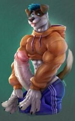 abs biceps bodybuilder furry hyper hyper_balls hyper_genitalia hyper_penis hyper_testicles male male_focus male_only muscle muscles muscular muscular_arms muscular_ass muscular_back muscular_legs muscular_male muscular_thighs nipples pecs veins veiny_penis wintech3112