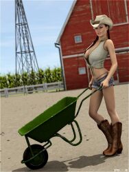 barn breasts clothing sydgrl3d wheelbarrow