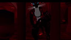 1boy 3d animated anthro anthro_only bulge bulge_through_clothing canid canine dungeon fur furry furry_only kyrani latex male male_only mp4 red_fur rexouium solo sound sound_warning tagme twitter url video vr_media vrchat