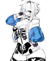 1girls 2d big_ass big_breasts big_butt big_thighs blue_eye blue_jacket female female_only female_sans feminization genderswap genderswap_(mtf) good_stuff hand_on_hip rule_63 sans solo thick_thighs thighs undertale undertale_(series) usa37107692 white-skinned_female white_background white_body white_skin white_skinned_female