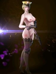 1girls 3d 3d_(artwork) big_breasts cross_fire crossfire nipples rape