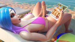 1futa 3d alsace beach big_ass bikini blizzard_entertainment breasts erection futa_only futanari holding_penis huge_breasts huge_cock large_breasts light-skinned_futanari lying masturbating masturbation nissyn on_back penis riae_(xriaex) solo solo_futa tektah thong world_of_warcraft