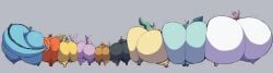 2020s 2022 9girls all_nine_eeveelutions ambiguous_gender anthro ass ass_bigger_than_head ass_focus ass_row ass_size_difference ass_to_ass atsuinekowo big_ass bubble_butt colossal_ass comparing_asses dumptruck_ass eevee eeveelution enormous_ass espeon female female_only flareon gigantic_ass glaceon huge_ass hyper_ass jolteon large_ass leafeon looking_back massive_ass multiple_girls nintendo nude pokemon pokemon_(species) sylveon thick_thighs thunder_thighs umbreon vaporeon wide_hips