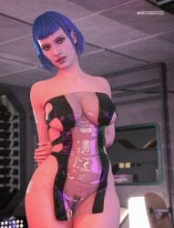 3d busty cd_projekt_red cyberpunk_2077 evelyn_parker female female_focus female_only hourglass_figure masterbaiter3d nude nude_female nudity tagme tattoo wide_hips