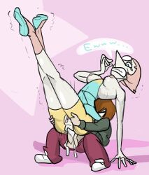 1boy 1girls anal anal_only anal_sex crying cum cum_in_ass cum_inside dubious_consent forced gem_(species) male/female orientation_play original_character pearl_(steven_universe) putricia ripped_clothing small_dom_big_sub steven_universe taylor_bridge tears torn_clothes wardrobe_malfunction