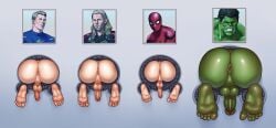 4boys anus ass ass_focus avengers back_view balls ballsack bara beefy big_ass big_balls big_butt big_sub bubble_butt captain_america captain_america_(series) erection fat_butt foreskin foreskin_folds from_behind gay glory_wall green-skinned_male green_body green_skin hulk hulk_(series) human imminent_sex intact inviting inviting_to_sex light-skinned_male light_skin lytta_the_bug male male/male male_only manly marks marvel marvel_comics masculine mature_male muscles muscular_male naked nude_male partial_male penis perineal_raphe perineum peter_parker presenting presenting_ass restrained retracted_foreskin scrotum smooth_penis smooth_skin spider-man spider-man_(series) stationary_restraints steve_rogers stuck stuck_in_wall testicles thor_(marvel) thor_(series) through_wall uncut veiny_penis