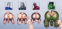 4boys anal_sex ass ass_focus ass_slap avengers balls big_sub bite_marks bodily_fluids captain_america captain_america_(series) cum cum_in_ass cum_inside disembodied_hand disembodied_penis double_anal ejaculation erection faceless_male foot_fetish foot_lick from_behind gay gay_sex glory_wall green-skinned_male green_body green_skin handjob_while_penetrating hulk hulk_(series) human jerkingoff licking_feet licking_penis light-skinned_male light_skin lytta_the_bug male male/male male/male/male/male male_only male_penetrated male_penetrating male_penetrating_male marks marvel marvel_comics multiple_boys muscular nude penetration penis peter_parker presenting presenting_ass restrained sex spider-man spider-man_(series) stationary_restraints steve_rogers stuck stuck_in_wall sweat thor_(marvel) thor_(series) through_wall yaoi