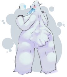 anthro artesjsc bear bear_ears bear_girl beartic big_breasts blush breasts female female_focus female_only female_pokemon furry pokémon_(species) pokemon tagme white_fur