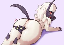 absol ass big_butt eeveelution female feral fur generation_2_pokemon generation_3_pokemon hi_res larger_female mohurin nintendo pokemon pokemon_(species) size_difference umbreon video_games white_body white_fur