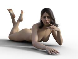 1girls 3d brown_hair celebrity daz3d daz_studio fair_skin female female_only green_eyes james_blond_(artist) laura_bailey modeling pinup real_person seductive_smile self_upload solo solo_female the_pose voice_actor